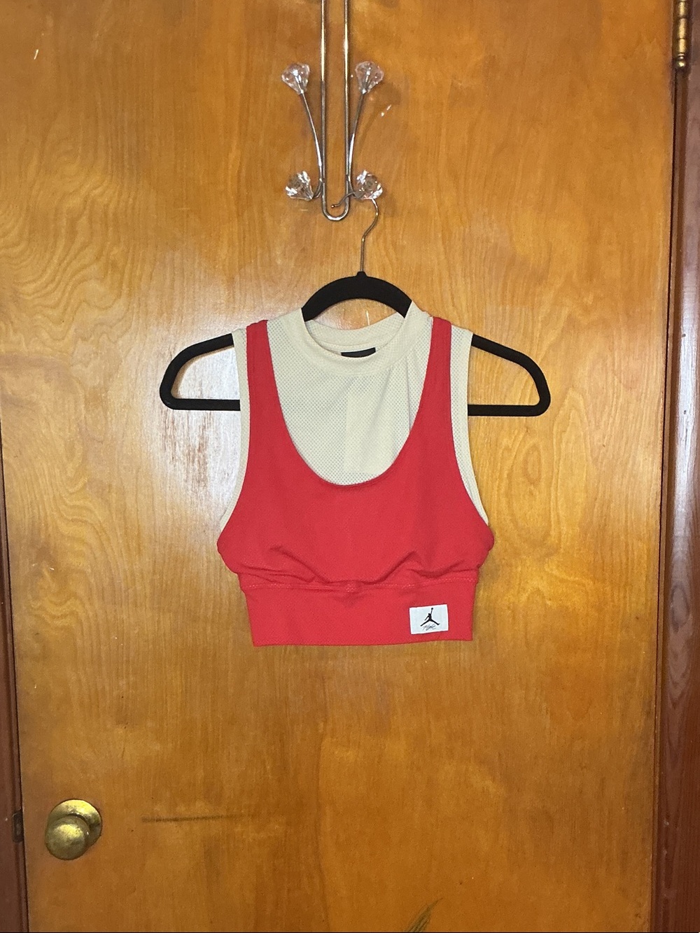 Jordan Red & Cream Athletic Crop Bodysuit